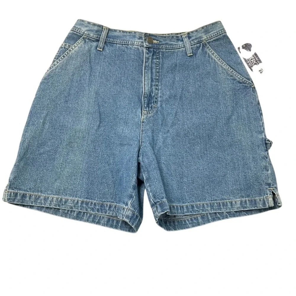 Vintage Cherokee Denim Carpenter‎ Shorts Womens 14 Blue High Rise Y2K 90s NWT